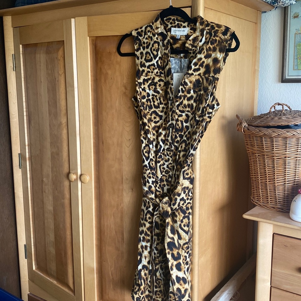 Jones New York Sport animal print sleeveless dress